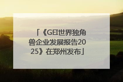 《GEI世界独角兽企业发展报告2025》在郑州发布