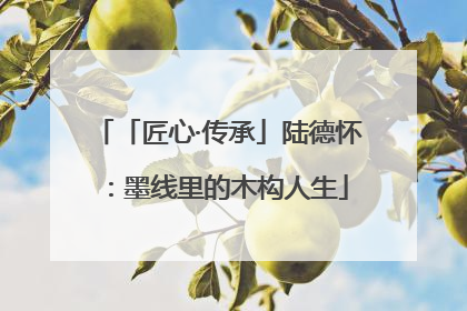 「匠心·传承」陆德怀：墨线里的木构人生