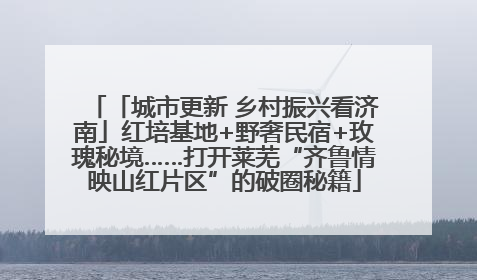 「城市更新 乡村振兴看济南」红培基地+野奢民宿+玫瑰秘境……打开莱芜“齐鲁情映山红片区”的破圈秘籍