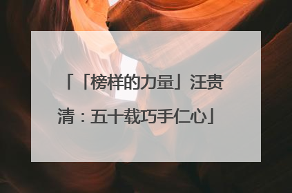 「榜样的力量」汪贵清：五十载巧手仁心