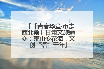 「青春华章·重走西北角」甘肃文旅嬗变：荒山变花海，文创“语”千年