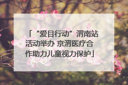 “爱目行动”渭南站活动举办 京渭医疗合作助力儿童视力保护