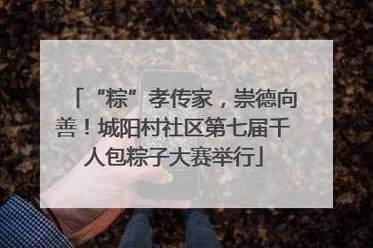 “粽”孝传家，崇德向善！城阳村社区第七届千人包粽子大赛举行