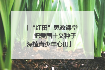 “红田”思政课堂——把爱国主义种子深植青少年心田