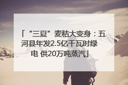 “三夏”麦秸大变身：五河县年发2.5亿千瓦时绿电 供20万吨蒸汽