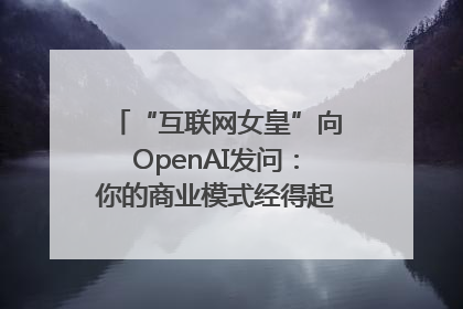 “互联网女皇”向OpenAI发问：你的商业模式经得起价格战考验么？