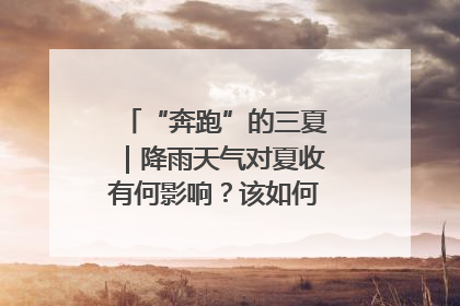 “奔跑”的三夏｜降雨天气对夏收有何影响？该如何防范？一文了解