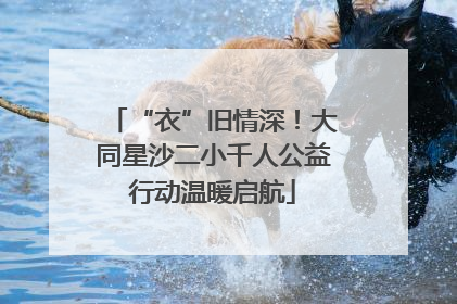 “衣”旧情深！大同星沙二小千人公益行动温暖启航