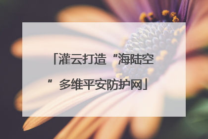 灌云打造“海陆空”多维平安防护网