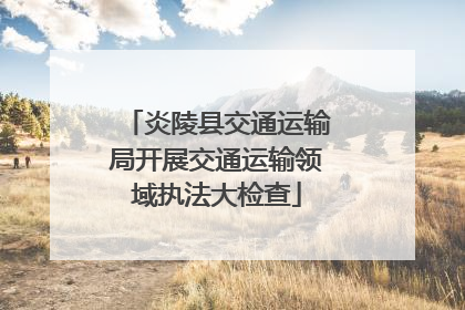 炎陵县交通运输局开展交通运输领域执法大检查