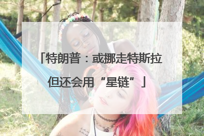 特朗普：或挪走特斯拉 但还会用“星链”