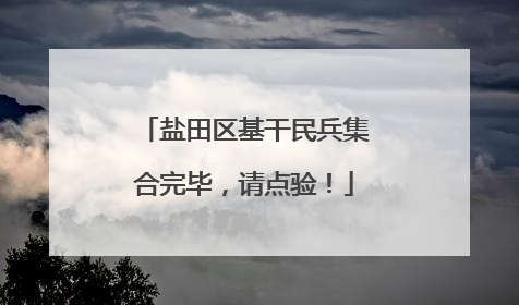 盐田区基干民兵集合完毕，请点验！