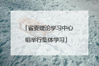 省委理论学习中心组举行集体学习