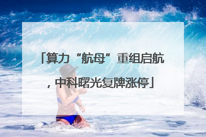 算力“航母”重组启航，中科曙光复牌涨停