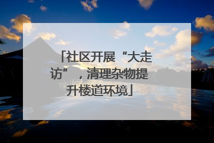 社区开展“大走访”，清理杂物提升楼道环境