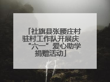 社旗县张腰庄村驻村工作队开展庆“六一”爱心助学捐赠活动