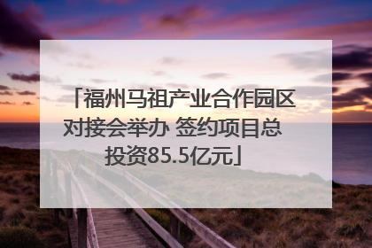 福州马祖产业合作园区对接会举办 签约项目总投资85.5亿元