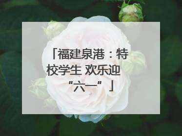 福建泉港：特校学生 欢乐迎“六一”