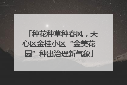 种花种草种春风，天心区金桂小区“金美花园”种出治理新气象