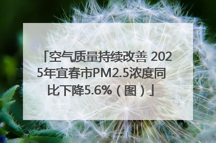 空气质量持续改善 2025年宜春市PM2.5浓度同比下降5.6%（图）