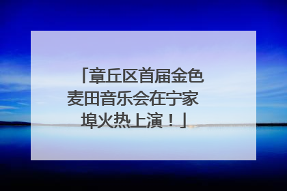 章丘区首届金色麦田音乐会在宁家埠火热上演！