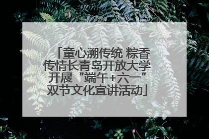 童心溯传统 粽香传情长青岛开放大学开展“端午+六一”双节文化宣讲活动