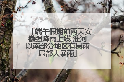 端午假期前两天安徽强降雨上线 淮河以南部分地区有暴雨局部大暴雨