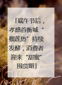 端午节后，孝感首衡城“榴莲热”持续发酵，消费者迎来“甜蜜”囤货期