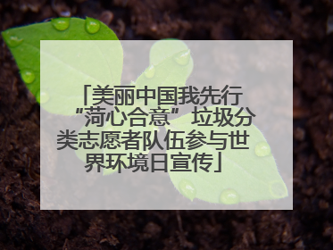 美丽中国我先行 “菏心合意”垃圾分类志愿者队伍参与世界环境日宣传