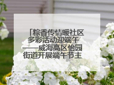 粽香传情暖社区 多彩活动迎端午——威海高区怡园街道开展端午节主题系列活动