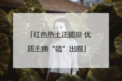 红色热土正能量 优质主播“赣”出圈