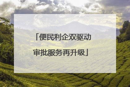 便民利企双驱动 审批服务再升级