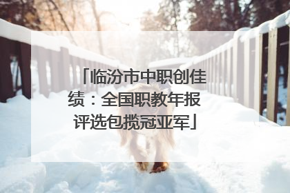 临汾市中职创佳绩：全国职教年报评选包揽冠亚军