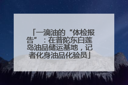 一滴油的“体检报告”：在普陀东白莲岛油品储运基地，记者化身油品化验员
