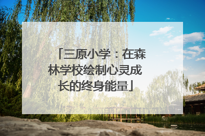 三原小学：在森林学校绘制心灵成长的终身能量