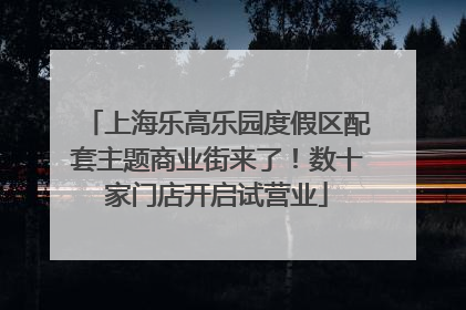 上海乐高乐园度假区配套主题商业街来了！数十家门店开启试营业