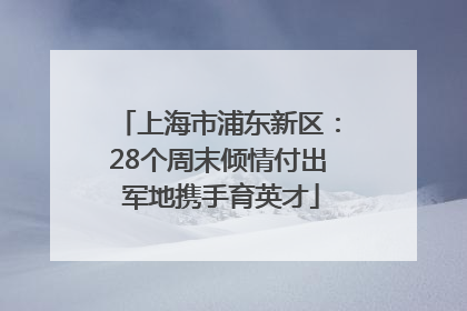 上海市浦东新区：28个周末倾情付出 军地携手育英才