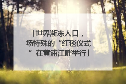世界渐冻人日，一场特殊的“红毯仪式”在黄浦江畔举行