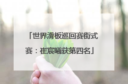 世界滑板巡回赛街式赛：崔宸曦获第四名