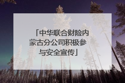 中华联合财险内蒙古分公司积极参与安全宣传