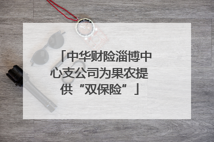 中华财险淄博中心支公司为果农提供“双保险”