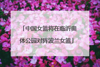 中国女篮将在临沂奥体公园对阵波兰女篮