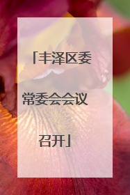 丰泽区委常委会会议召开