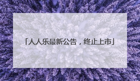 人人乐最新公告，终止上市