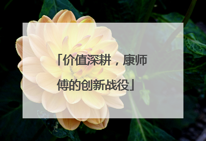 价值深耕，康师傅的创新战役