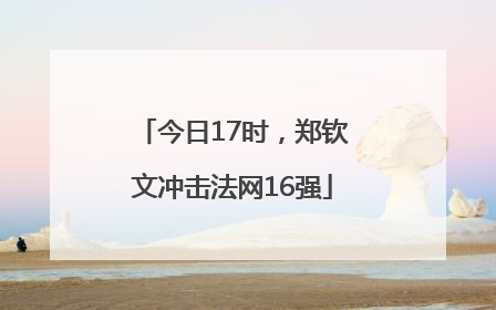 今日17时，郑钦文冲击法网16强