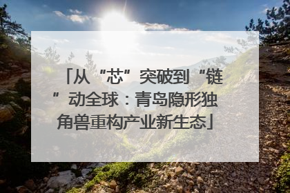 从“芯”突破到“链”动全球：青岛隐形独角兽重构产业新生态
