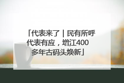 代表来了｜民有所呼代表有应，增江400多年古码头焕新
