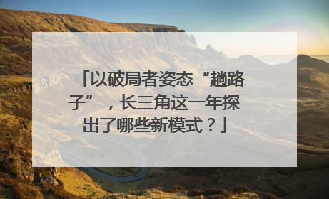 以破局者姿态“趟路子”，长三角这一年探出了哪些新模式？
