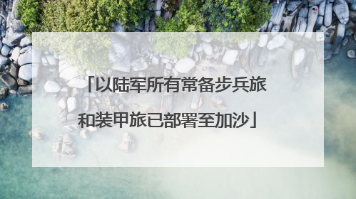 以陆军所有常备步兵旅和装甲旅已部署至加沙